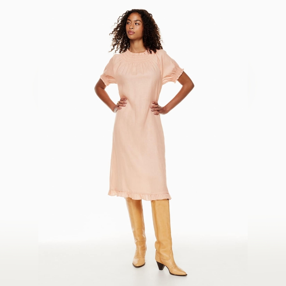 WILFRED Linen Dress in WHITE